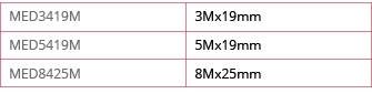 MED3419M,3Mx19mm,MED5419M,5Mx19mm,MED8425M,8Mx25mm