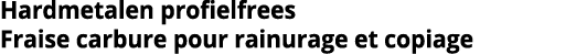 Hardmetalen profielfrees Fraise carbure pour rainurage et copiage