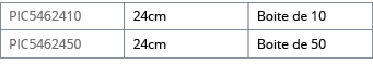 PIC5462410,24cm,Boite de 10,PIC5462450,24cm,Boite de 50