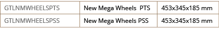 GTLNMWHEELSPTS,New Mega Wheels PTS,453x345x185 mm,GTLNMWHEELSPSS,New Mega Wheels PSS,453x345x185 mm