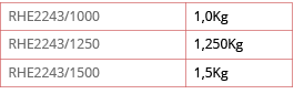 RHE2243 1000,1,0Kg,RHE2243 1250,1,250Kg,RHE2243 1500,1,5Kg